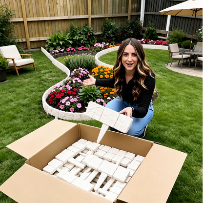 🔥2026 HOT SALE⏰️50K+ SOLD! 🏆Faux Stone Garden Edging Border – Natural Rock Look Landscape Edge🏡