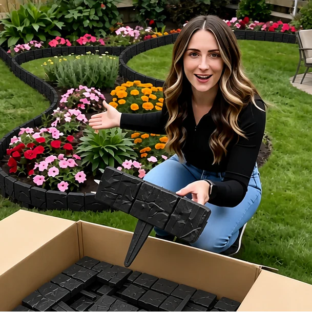 🔥2026 HOT SALE⏰️50K+ SOLD! 🏆Faux Stone Garden Edging Border – Natural Rock Look Landscape Edge🏡