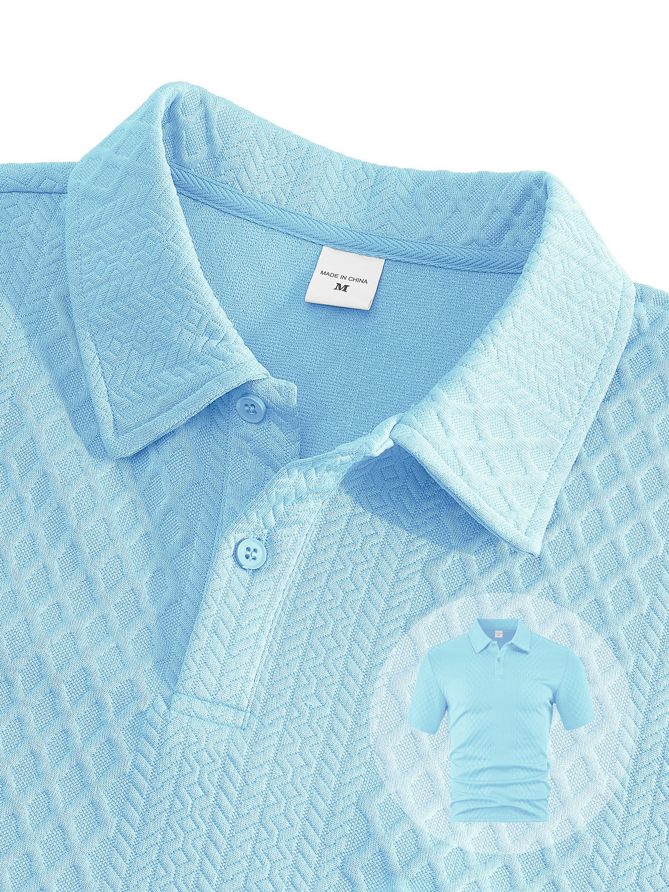 Men's Summer Running Polo Shirt and Shorts Set