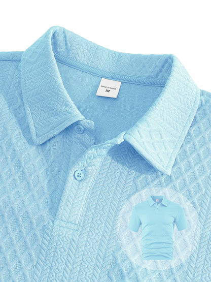 Men's Summer Running Polo Shirt and Shorts Set