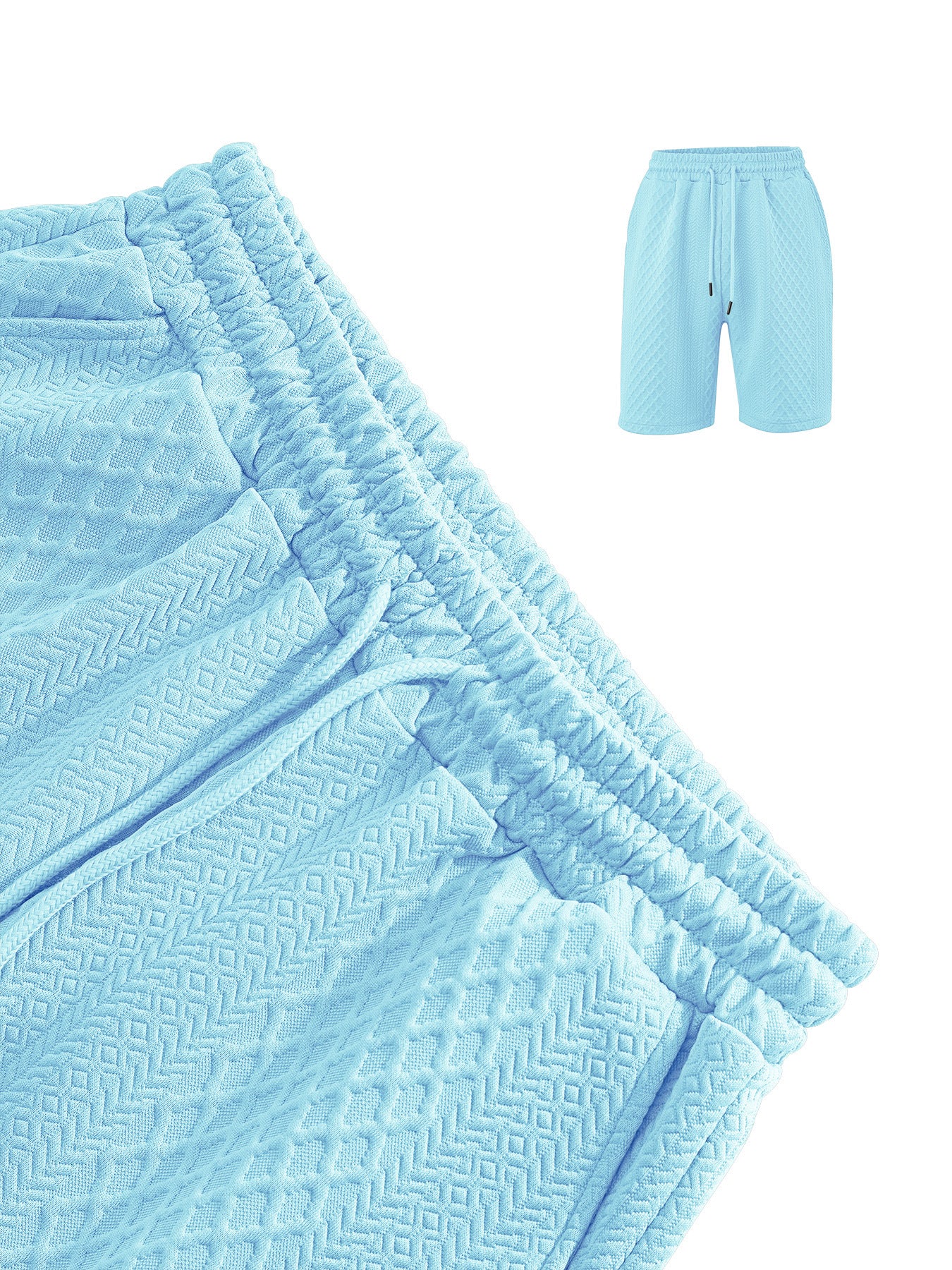 Men's Summer Running Polo Shirt and Shorts Set