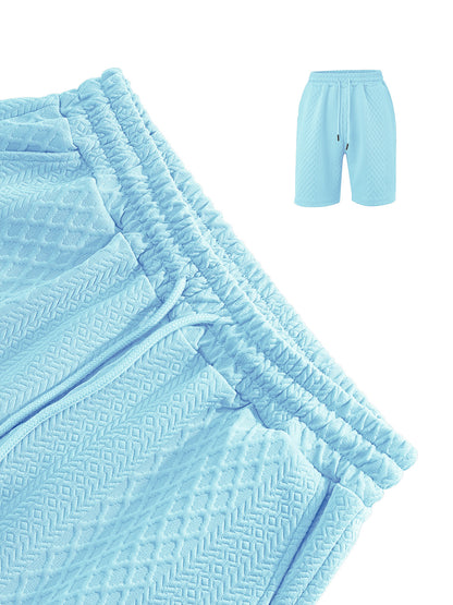 Men's Summer Running Polo Shirt and Shorts Set
