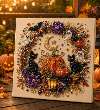 👻Halloween Pearl Art DIY Kit✨Turn Tiny Pearls into Spooky-Cute Magic