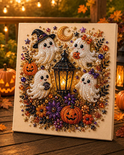 👻Halloween Pearl Art DIY Kit✨Turn Tiny Pearls into Spooky-Cute Magic