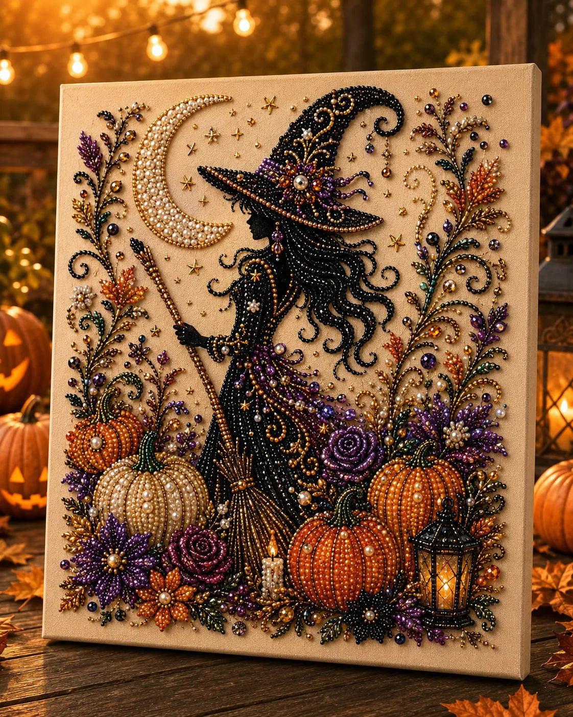 👻Halloween Pearl Art DIY Kit✨Turn Tiny Pearls into Spooky-Cute Magic