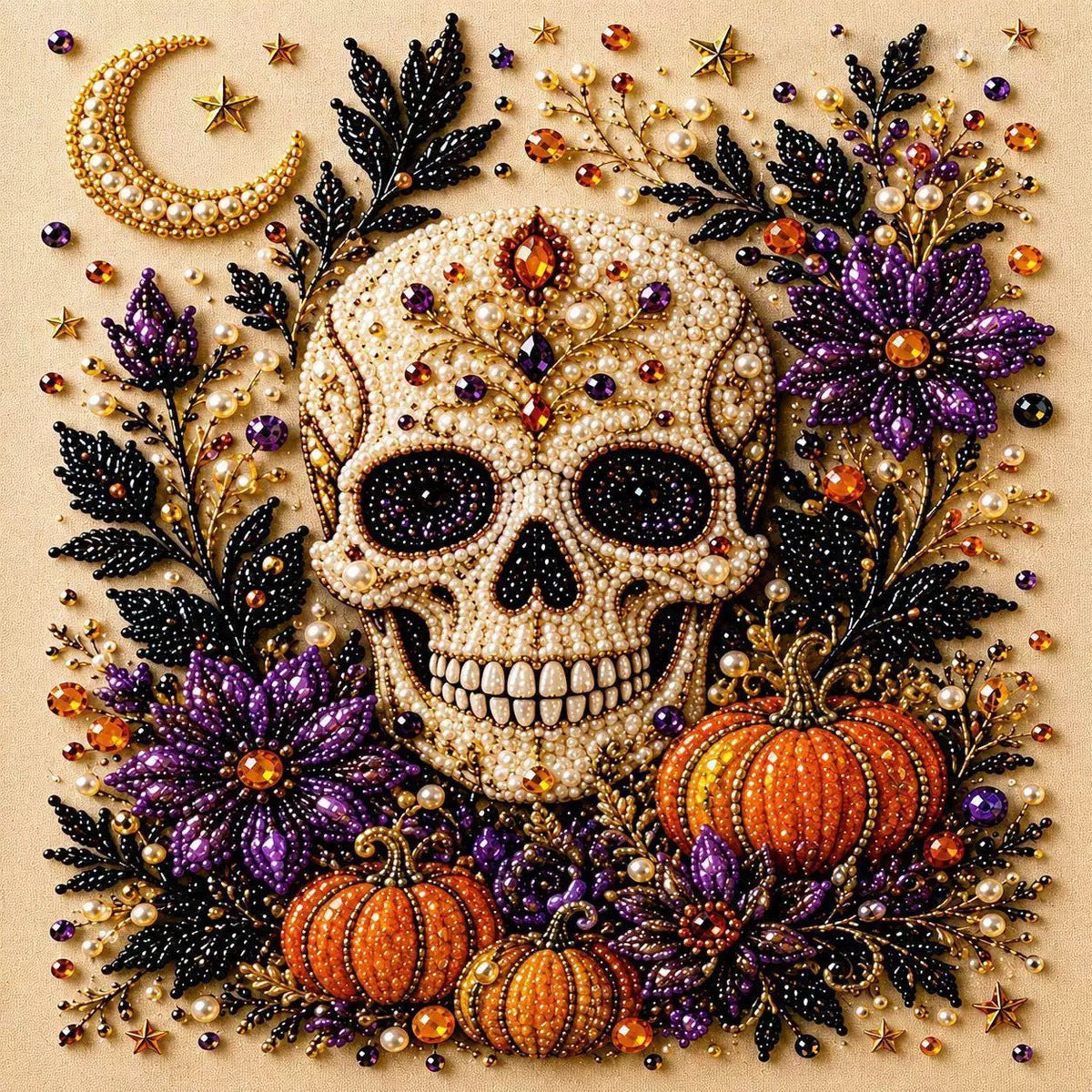 👻Halloween Pearl Art DIY Kit✨Turn Tiny Pearls into Spooky-Cute Magic