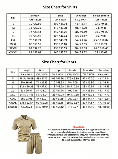 Men's Summer Running Polo Shirt and Shorts Set