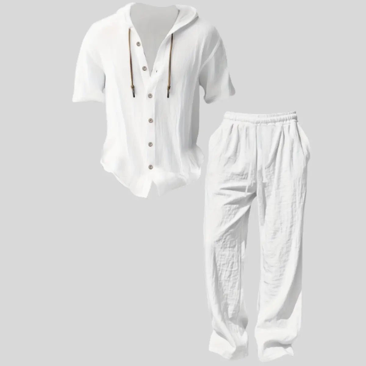 Men’s lightweight two-piece set with a hood for summer wear