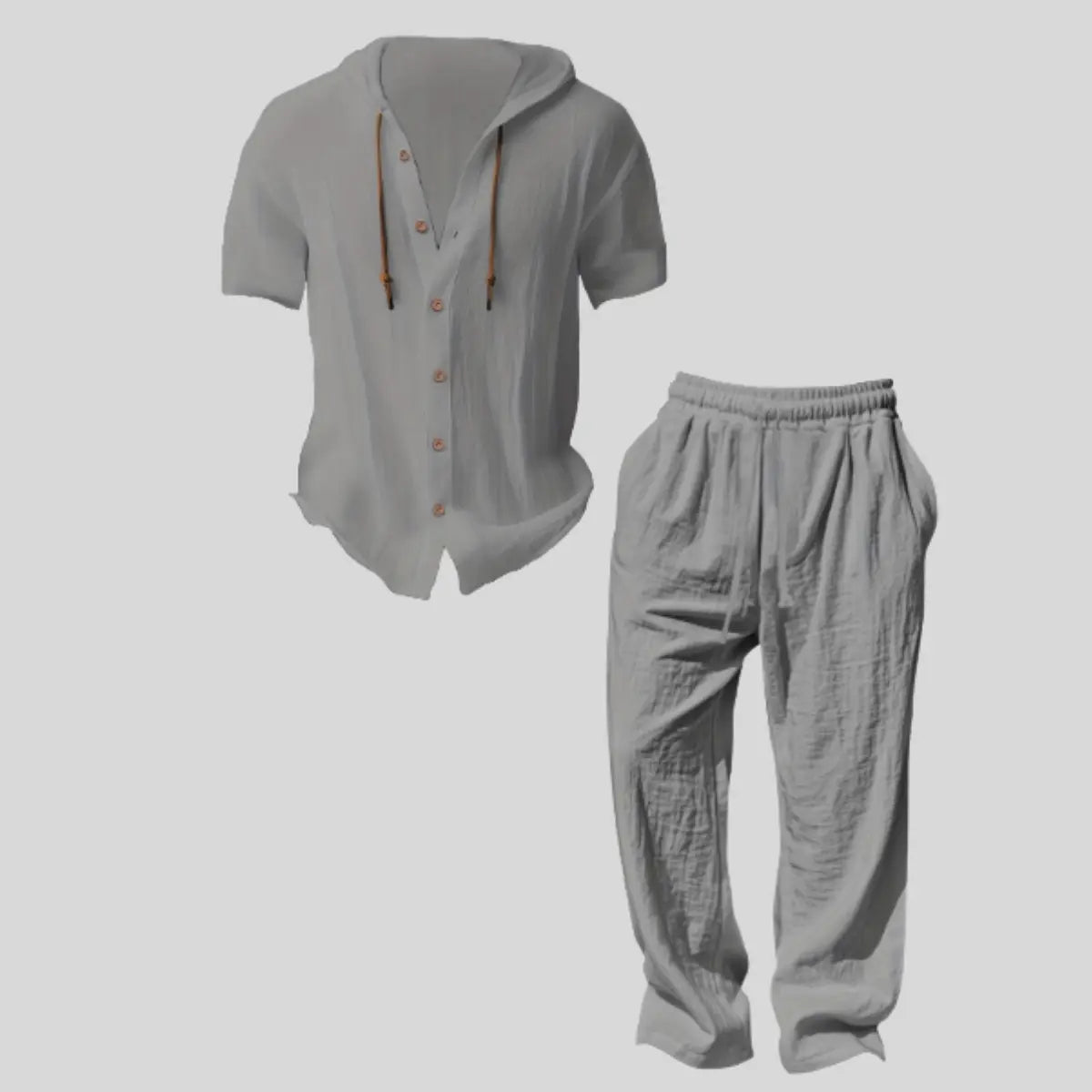 Men’s lightweight two-piece set with a hood for summer wear