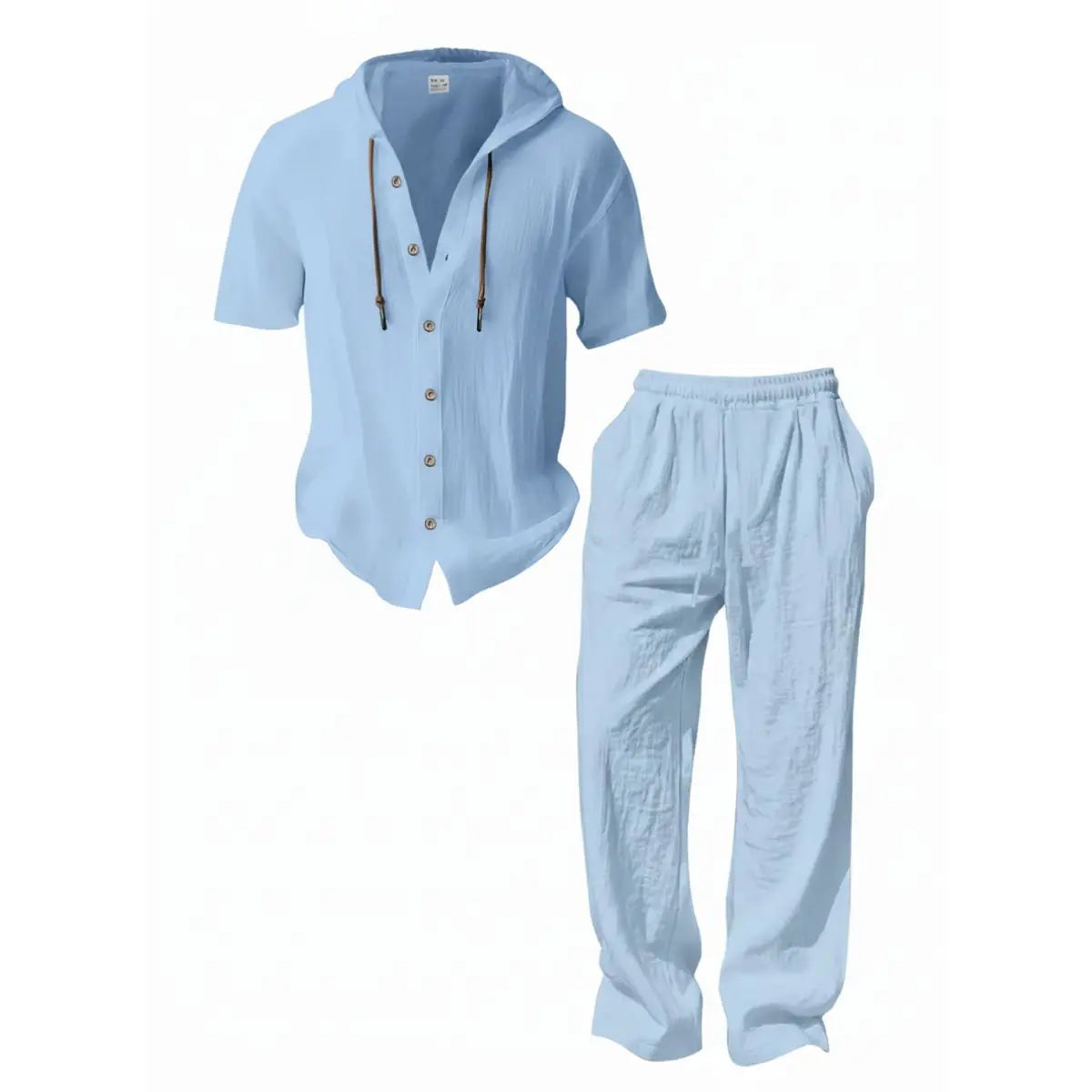 Men’s lightweight two-piece set with a hood for summer wear